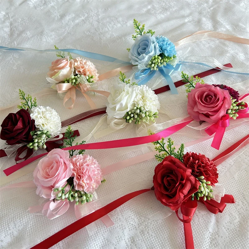 New Wrist Flower Artificial Silk Rose Flower Boutonniere Bride Wedding Wrist Girl Bridesmaid Bracelet Hand Flower
New Wrist Flower Artificial Silk Rose Flower Boutonniere Bride Wedding Wrist Girl Bridesmaid Bracelet Hand Flower