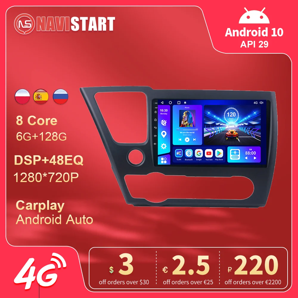 Автомагнитола NAVISTART для Honda Civic 9, 2013, 2014, 2015, 2016, видеоплеер, автомагнитола, BT, мультимедиа, GPS, стерео, Carplay, No 2 Din, DVD
Автомагнитола NAVISTART для Honda Civic 9, 2013, 2014, 2015, 2016, видеоплеер, автомагнитола, BT, мультимедиа, GPS, стерео, Carplay, No 2 Din, DVD