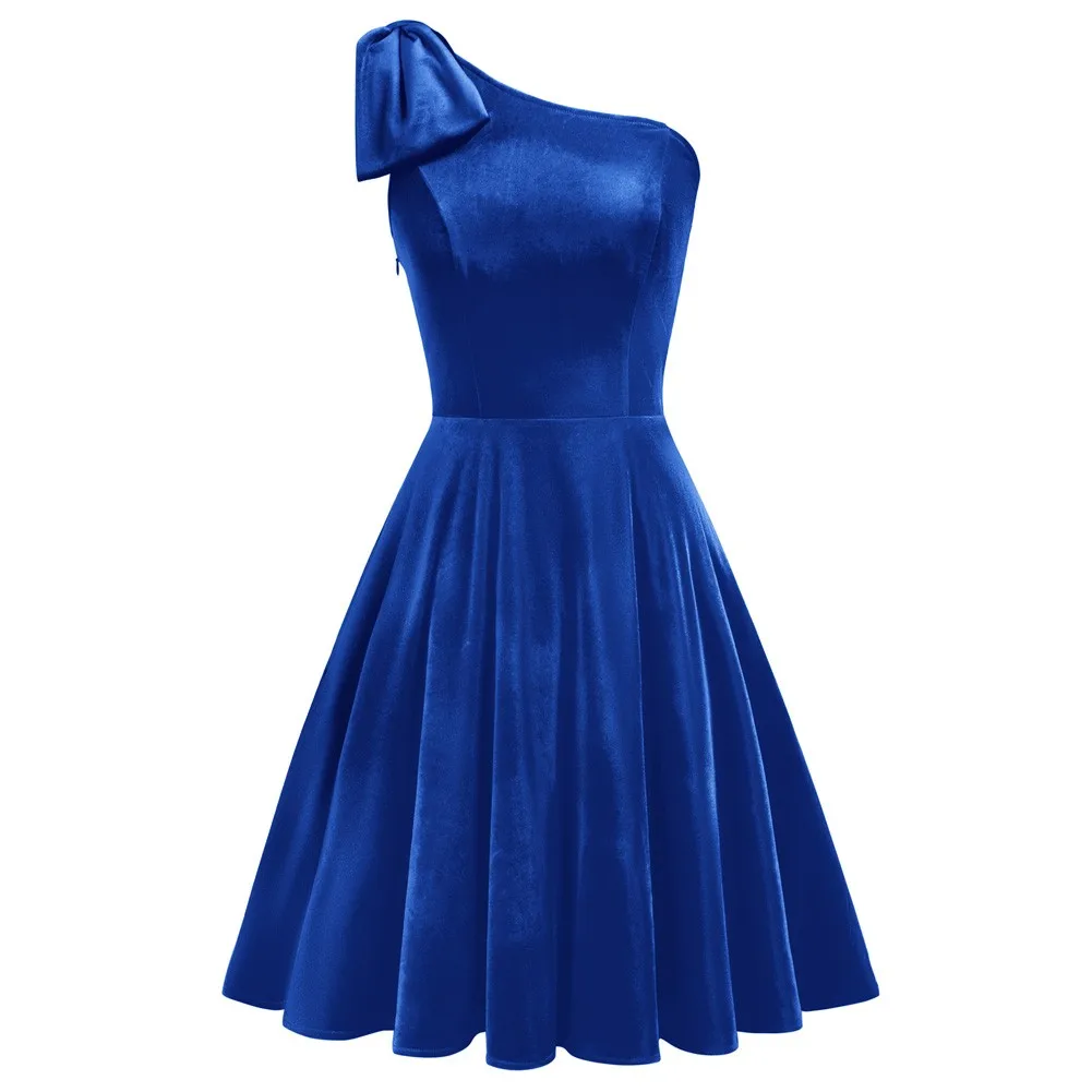 JB Elegant Dresses For Women Asymmetric One Shoulder Luxurious Velvet Bow-Knot Decorated A-Line Dress Advanced Evening Dress
JB Elegant Dresses For Women Asymmetric One Shoulder Luxurious Velvet Bow-Knot Decorated A-Line Dress Advanced Evening Dress