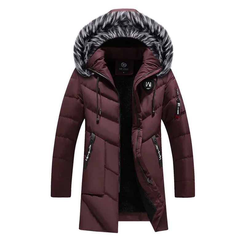 Winter Long Parkas Men Cotton Padded Brand Clothing Fashion Casual Slim Thick Warm Mens Coats Fur Hooded Overcoats Male Clothes
Winter Long Parkas Men Cotton Padded Brand Clothing Fashion Casual Slim Thick Warm Mens Coats Fur Hooded Overcoats Male Clothes