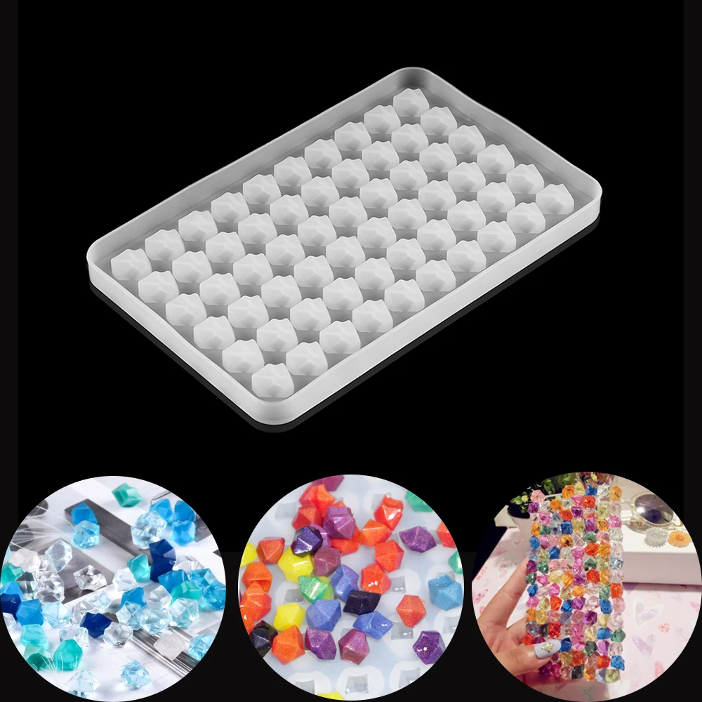 60 Grid Irregular Ice Cube UV Epoxy Resin Mould Pendant Diamond Silicone Molds For DIY Crystal Jewelry Casting Making Supplies
60 Grid Irregular Ice Cube UV Epoxy Resin Mould Pendant Diamond Silicone Molds For DIY Crystal Jewelry Casting Making Supplies