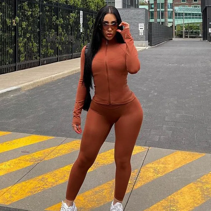 2022 Women Fashion Long Sleeve Solid Zip Up Sexy Slim Tops Bandage Pants 2 Pcs Set Fall Streetwear Sports Y2K Tracksuit
2022 Women Fashion Long Sleeve Solid Zip Up Sexy Slim Tops Bandage Pants 2 Pcs Set Fall Streetwear Sports Y2K Tracksuit