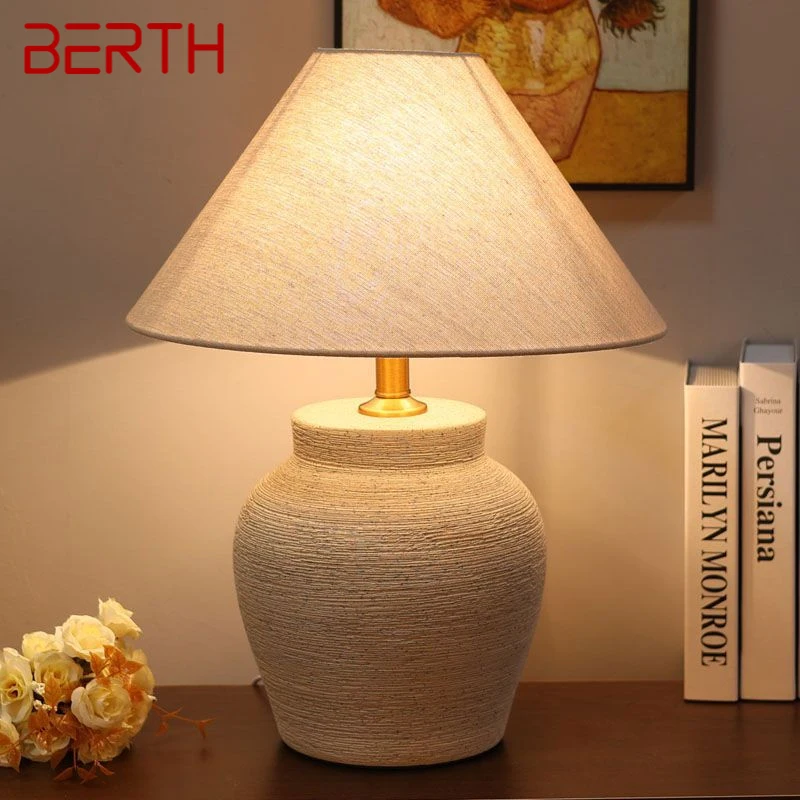 BERTH Nordic Ceramic Table Lamp Modern Art Living Room Bedroom Study Villa LED Originality Desk Light
BERTH Nordic Ceramic Table Lamp Modern Art Living Room Bedroom Study Villa LED Originality Desk Light