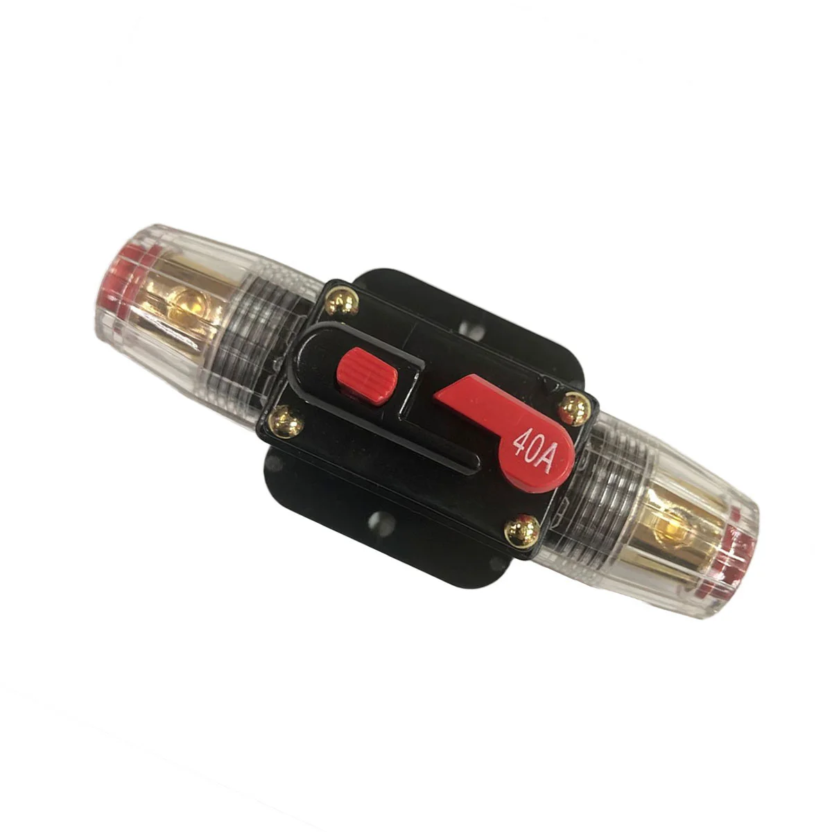 40A Auto Car Protection Stereo Switch Fuse Holders Inline Circuit Breaker Reset Fuse Inverter for Car Audio System Protection
40A Auto Car Protection Stereo Switch Fuse Holders Inline Circuit Breaker Reset Fuse Inverter for Car Audio System Protection