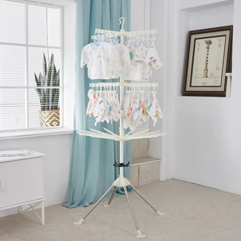 

Новая напольная вешалка Aoliviya Sh для одежды, складная вешалка для детской одежды для дома и балкона, вешалка для сушки одежды для новорожденных, вешалка для детской одежды