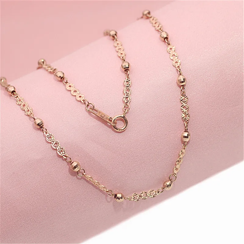 585 Purple Gold Stacking Chains Classic Coarse O-Line Beaded Necklace Plated 14K Rose Gold Party Accessories Jewelry Gift
585 Purple Gold Stacking Chains Classic Coarse O-Line Beaded Necklace Plated 14K Rose Gold Party Accessories Jewelry Gift