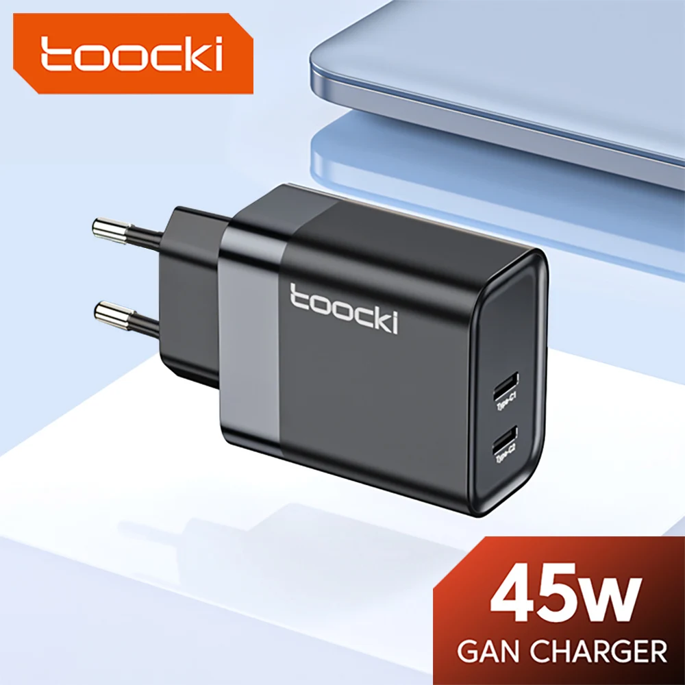 Toocki GaN Charger 45W QC3.0 PD3.0 Quick Charger USB C Fast Charger Adapter For Xiaomi 12 iPhone14 13 Pro Max MacBook 13 Laptops
Toocki GaN Charger 45W QC3.0 PD3.0 Quick Charger USB C Fast Charger Adapter For Xiaomi 12 iPhone14 13 Pro Max MacBook 13 Laptops