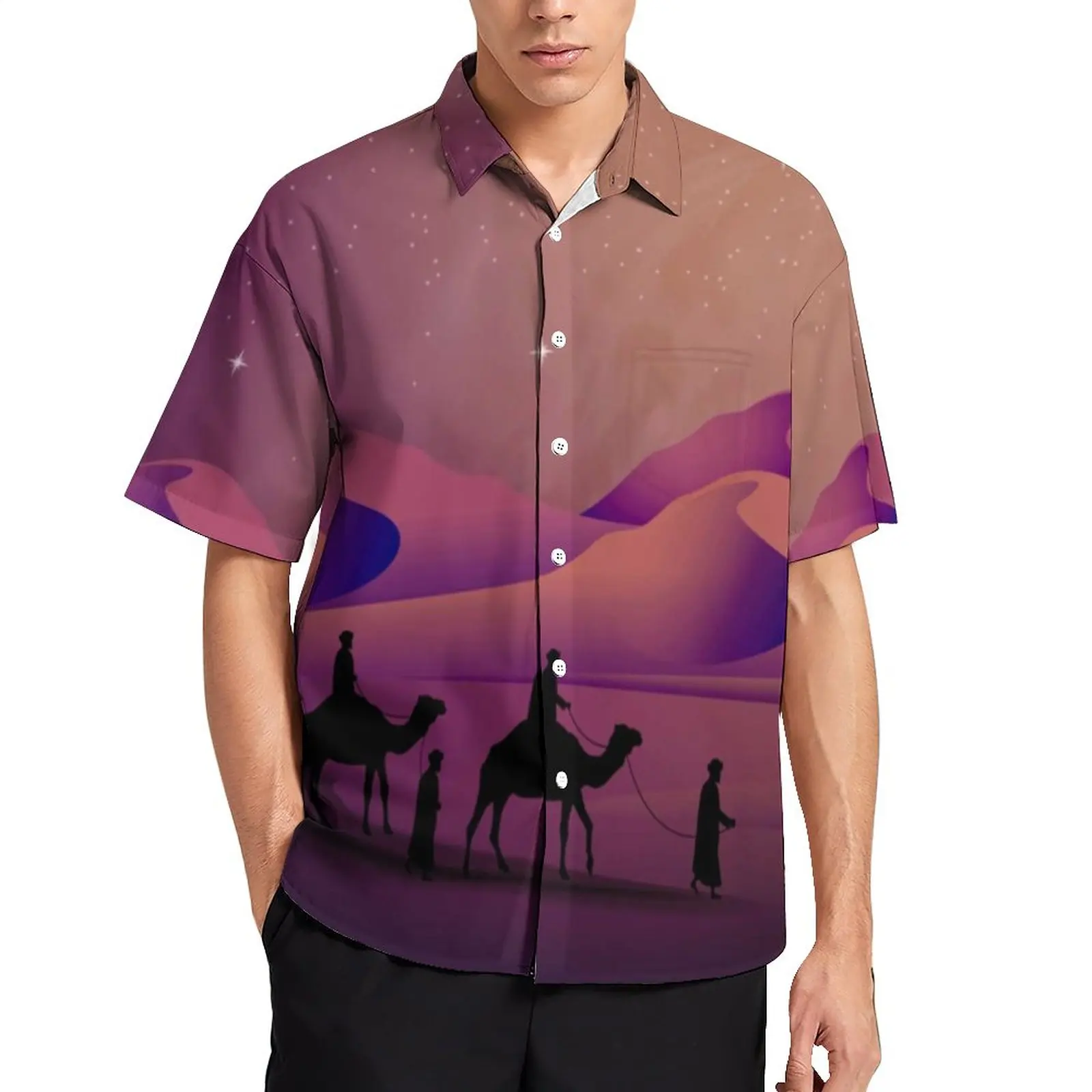 Desert Starry Night Casual Shirt Camel Stars Print Beach Loose Shirt Hawaiian Y2K Blouses Short-Sleeve Pattern Oversized Clothes
Desert Starry Night Casual Shirt Camel Stars Print Beach Loose Shirt Hawaiian Y2K Blouses Short-Sleeve Pattern Oversized Clothes