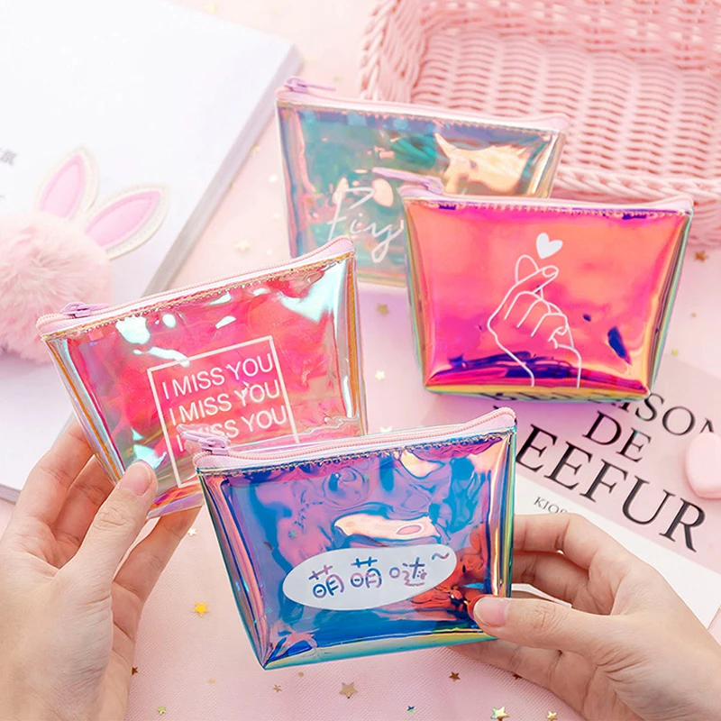 Laser Transparent Colorful Zipper Coin Purse Small Clear PVC Wallet Bag Keys Earphone Line Pouch Coin Holder Purse Bags
Laser Transparent Colorful Zipper Coin Purse Small Clear PVC Wallet Bag Keys Earphone Line Pouch Coin Holder Purse Bags