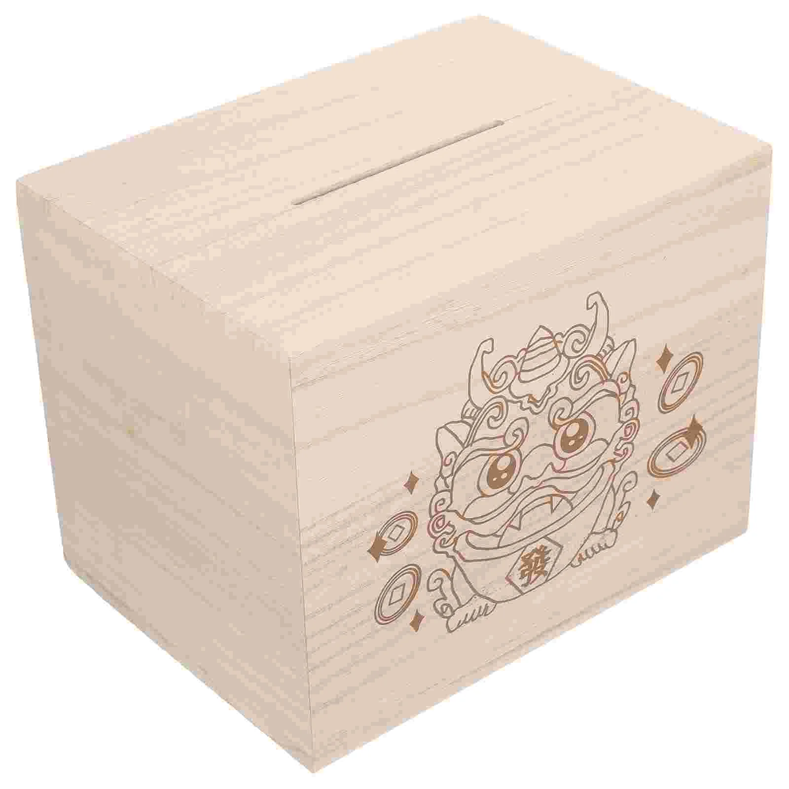 Wooden Piggy Bank Saving Money Box Only Save Storage Box Vintage Style Trinket Box 
Wooden Piggy Bank Saving Money Box Only Save Storage Box Vintage Style Trinket Box
