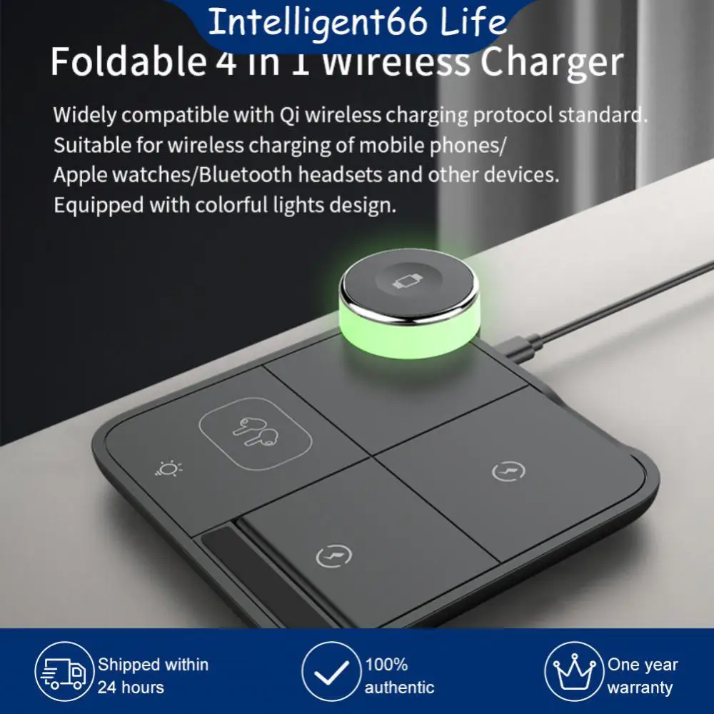 Seven Color Ambient Light Folding Wireless Charger Folding Multi-color Wireless Charging Board 15w Polychrome Fast Charger
Seven Color Ambient Light Folding Wireless Charger Folding Multi-color Wireless Charging Board 15w Polychrome Fast Charger
