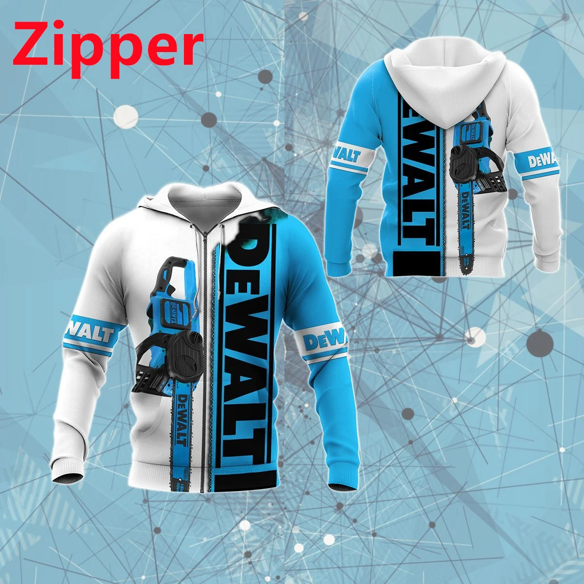 2021 new brand DEWALT blue chainsaw series men's 3d hoodie fashion sweater zipper shirt sportswear men's and women's tops
2021 new brand DEWALT blue chainsaw series men's 3d hoodie fashion sweater zipper shirt sportswear men's and women's tops