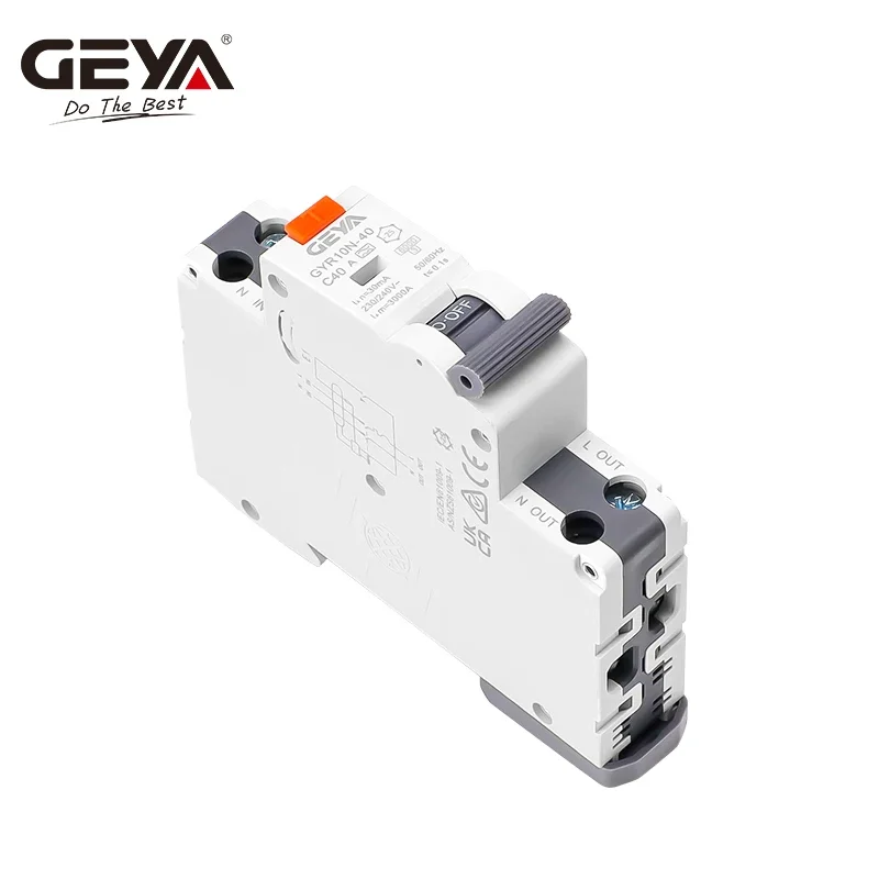 GEYA Electronic RCBO 1P+N - 40A/230V, 18mm/6KA, защита от перегрузки по току и остатоки
GEYA Electronic RCBO 1P+N - 40A/230V, 18mm/6KA, защита от перегрузки по току и остатоки