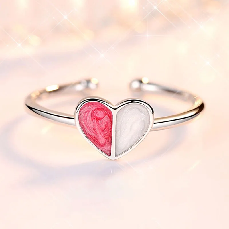 Korea Fashion Retro Rings For Girls Pink Epoxy Enamel Love Heart Adjustable Open Ring Women Jewelry Holiday Gifts Wholesale New
Korea Fashion Retro Rings For Girls Pink Epoxy Enamel Love Heart Adjustable Open Ring Women Jewelry Holiday Gifts Wholesale New