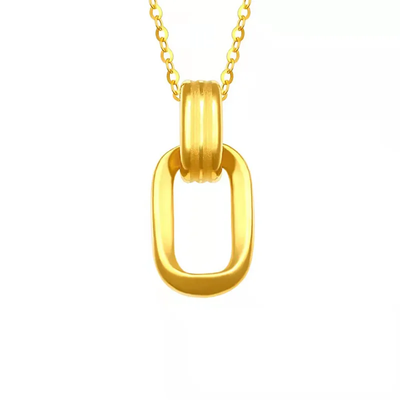 JICAI Pure 24K 999 Gold Geometric Double Ring Gold Pendant 18K Gold AU750 Clavicle Necklace for Birthday Gift Jewelry
JICAI Pure 24K 999 Gold Geometric Double Ring Gold Pendant 18K Gold AU750 Clavicle Necklace for Birthday Gift Jewelry