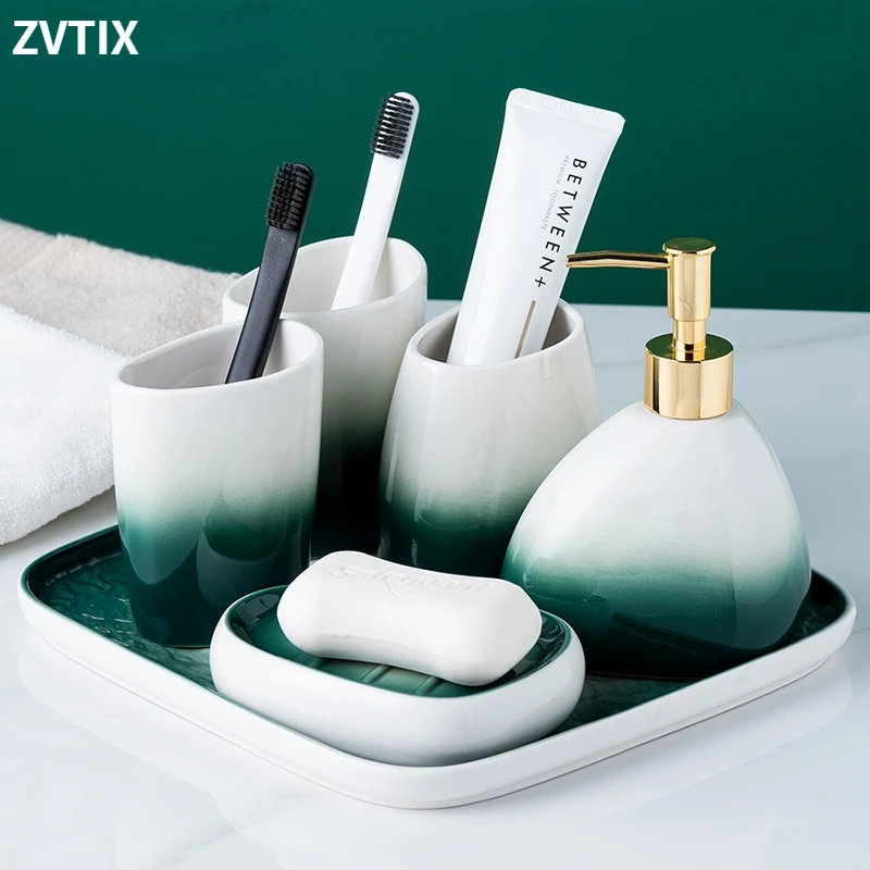Creative Ceramic Kit Bathroom Set Bath Room Accessories Storage Soap Bottle Gargle Glass Dish Soap Tray Accessory Washing Tools
Creative Ceramic Kit Bathroom Set Bath Room Accessories Storage Soap Bottle Gargle Glass Dish Soap Tray Accessory Washing Tools