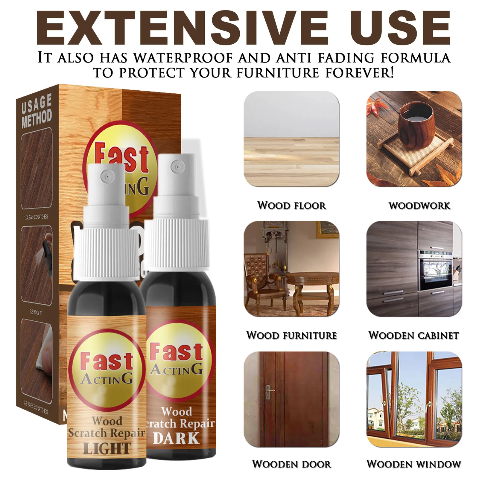 Wooden Scratch Repair Instant Fix Wooden Scratch Remover Set Scratch Colour Repair Spray Furniture Polisher For Scratches Floors
Wooden Scratch Repair Instant Fix Wooden Scratch Remover Set Scratch Colour Repair Spray Furniture Polisher For Scratches Floors