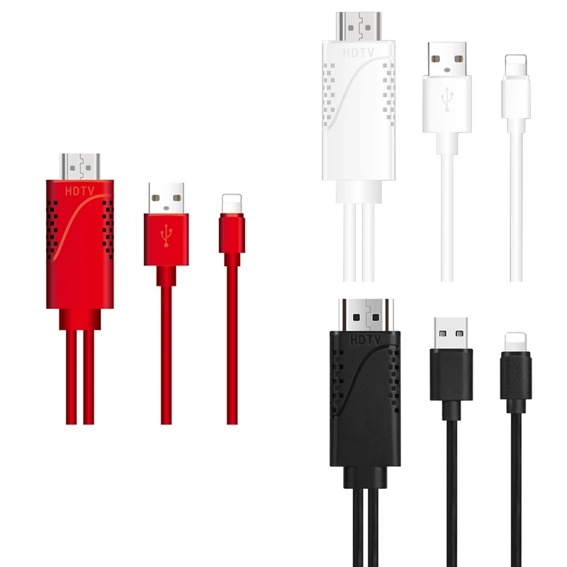1.8M For Apple Phone To HDMI HDTV AV Adapter Cable For Iphone IOS System Mobile Phone TV HD Cable
1.8M For Apple Phone To HDMI HDTV AV Adapter Cable For Iphone IOS System Mobile Phone TV HD Cable