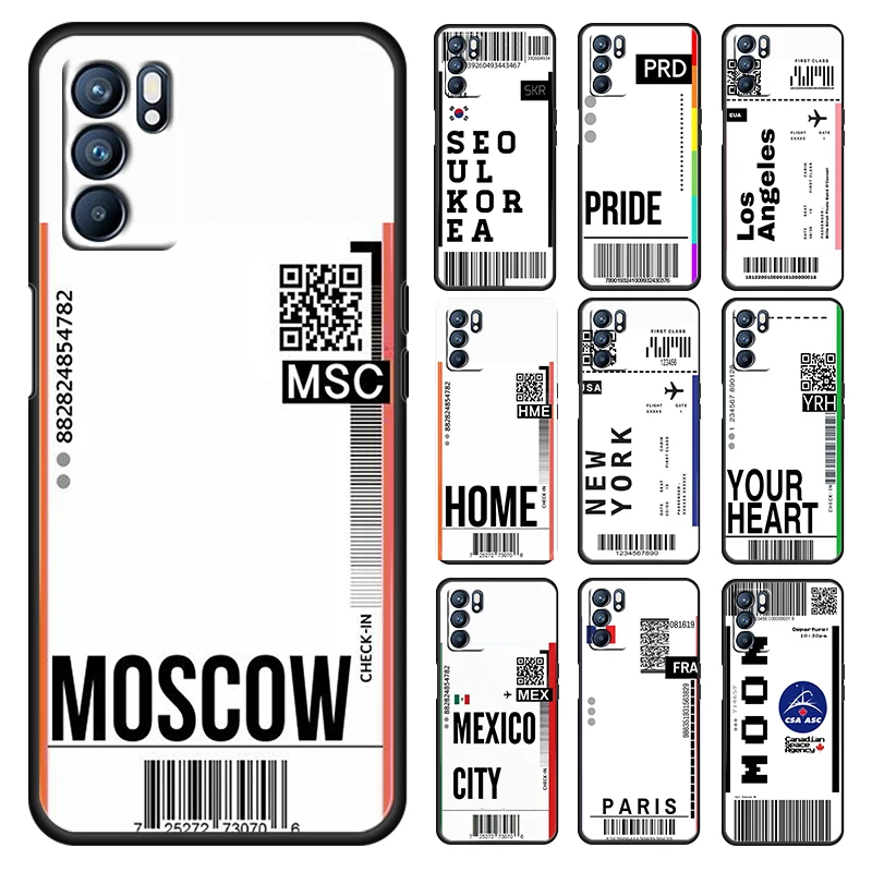 Travel Ticket Label Barcode For OPPO Reno 7 6 5 4 3 2 5Z 5F 5K ACE 10 X 4G 5G Pro Plus Soft Black Phone Capa Coque Fundas
Travel Ticket Label Barcode For OPPO Reno 7 6 5 4 3 2 5Z 5F 5K ACE 10 X 4G 5G Pro Plus Soft Black Phone Capa Coque Fundas