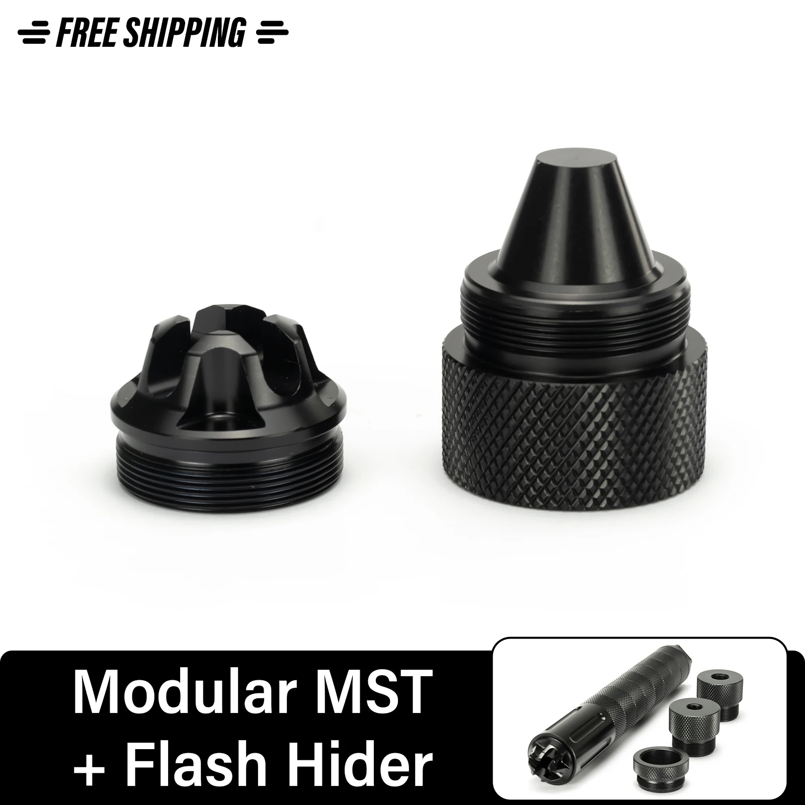 1.58"OD 10"L 7075 Aluminum 1/2x28+5/8x24 Solvent Cleaning Tube 1.375x24 MST 8x Cone cups with Aluminum Flash Hider Front End Cap
1.58"OD 10"L 7075 Aluminum 1/2x28+5/8x24 Solvent Cleaning Tube 1.375x24 MST 8x Cone cups with Aluminum Flash Hider Front End Cap