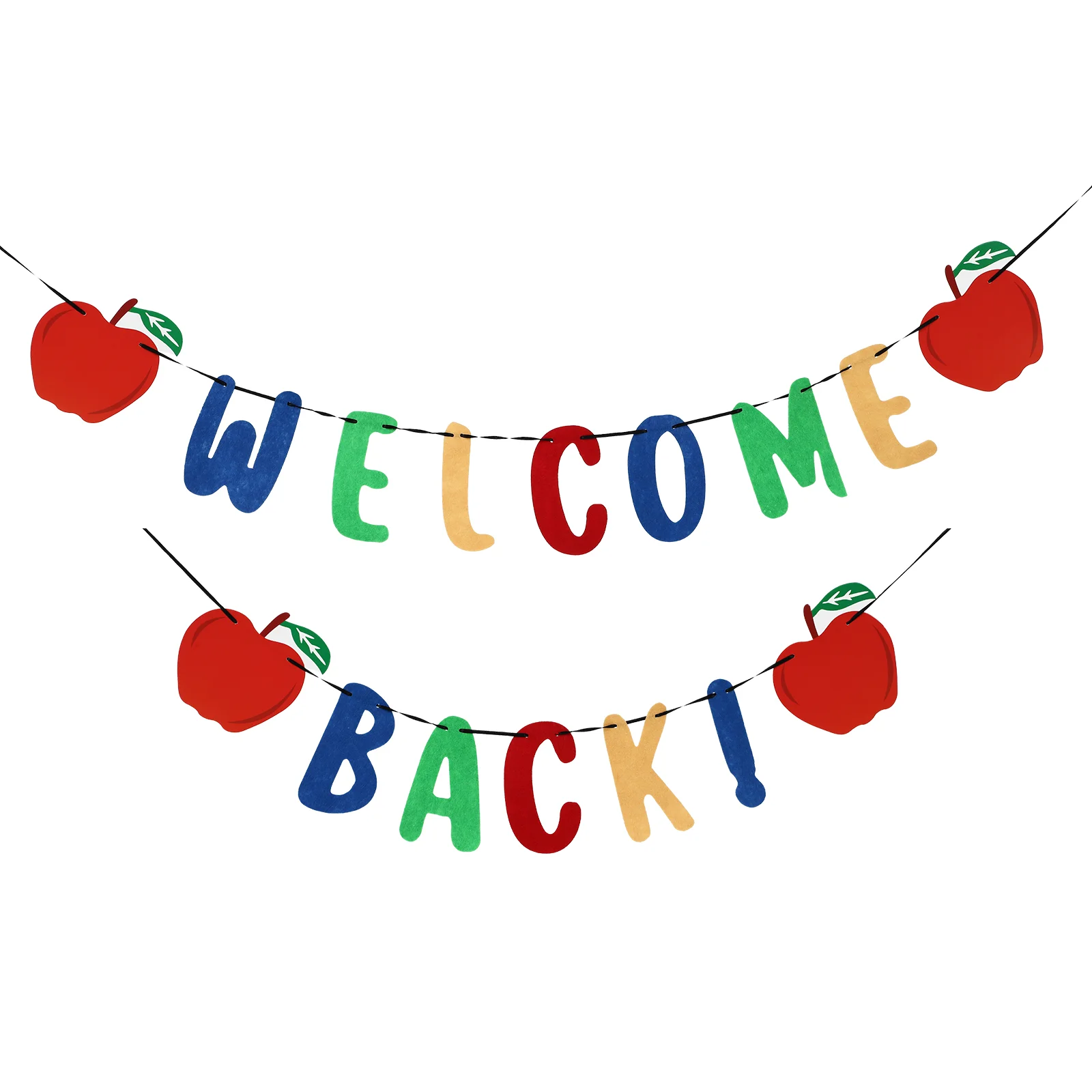 

School Banner Welcome Decorationparty Garland Daybanners Sign Hanging Home Paper Bunting First Wallsigns Decorations Kids