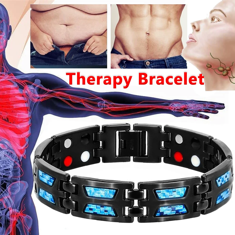 Women Men Magnetic Health Bracelet Black Titanium Steel Power Therapy 4 in1 Magnets Negative Ions Germanium Bangles Wholesale
Women Men Magnetic Health Bracelet Black Titanium Steel Power Therapy 4 in1 Magnets Negative Ions Germanium Bangles Wholesale