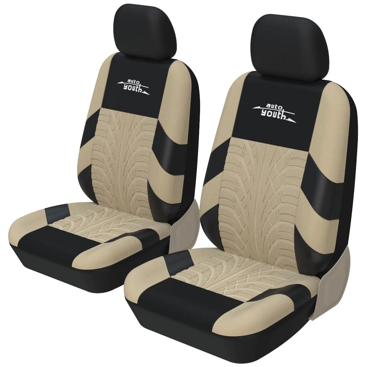 

Car seat covers with 2 front seats and buffer protectors, suitable for most car SUVs and pickup trucks,