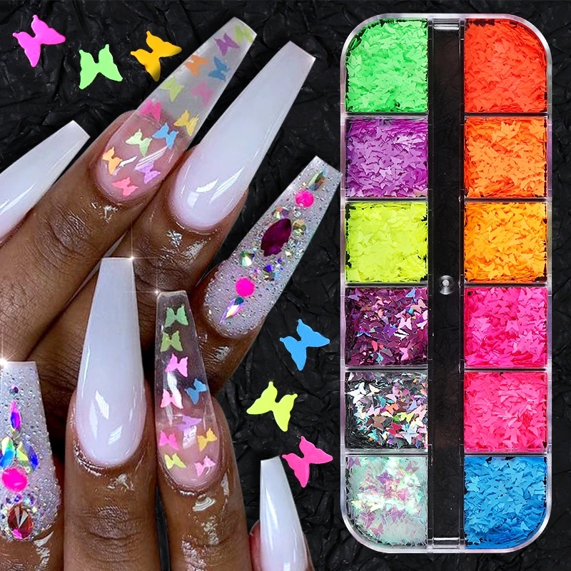 Fluorescent Butterfly Glitter Nail Sequins Neon Colorful DIY Flakes Polish Manicure Design Charms Nail Art Accessories Ornaments 
Fluorescent Butterfly Glitter Nail Sequins Neon Colorful DIY Flakes Polish Manicure Design Charms Nail Art Accessories Ornaments