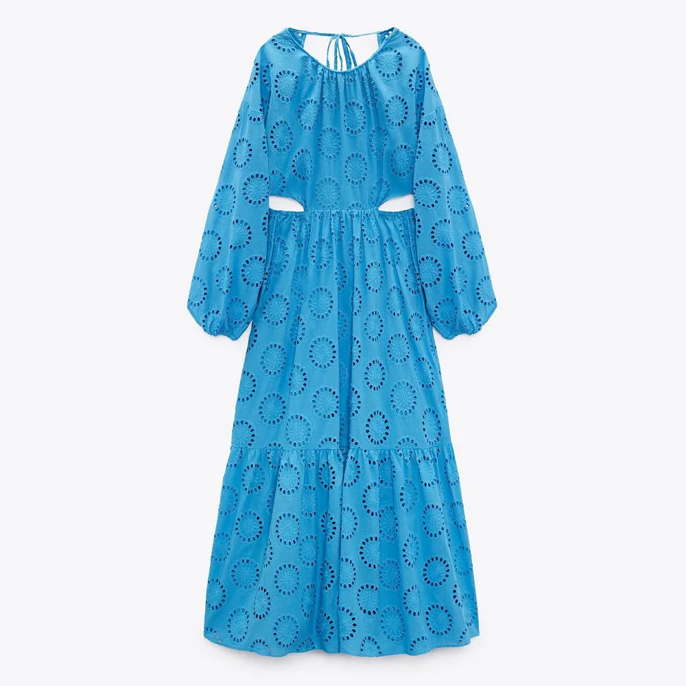 DiYiG WOMAN2022 spring new women's dress elegant commuting fashion design hollow backless embroidered long-sleeved dress
DiYiG WOMAN2022 spring new women's dress elegant commuting fashion design hollow backless embroidered long-sleeved dress