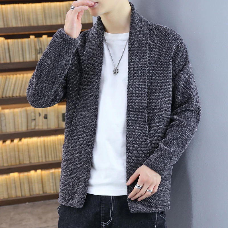 Осенне-зимняя мужская Свободная однотонная Модная вязаная Повседневная универсальная трендовая куртка в Корейском стиле удобный кардиган с лацканами Топ
Осенне-зимняя мужская Свободная однотонная Модная вязаная Повседневная универсальная трендовая куртка в Корейском стиле удобный кардиган с лацканами Топ