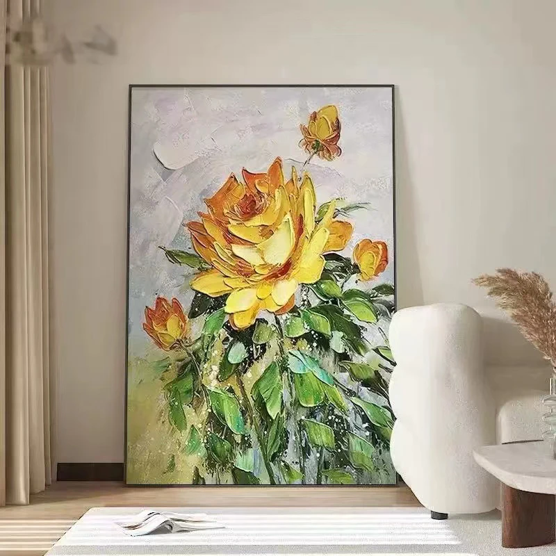 Hand Painted Oil Painting On Canvas Wall Art Decorative Pictures For Living Room Home Decor Morden Abstract Flower Rose Unframe
Hand Painted Oil Painting On Canvas Wall Art Decorative Pictures For Living Room Home Decor Morden Abstract Flower Rose Unframe