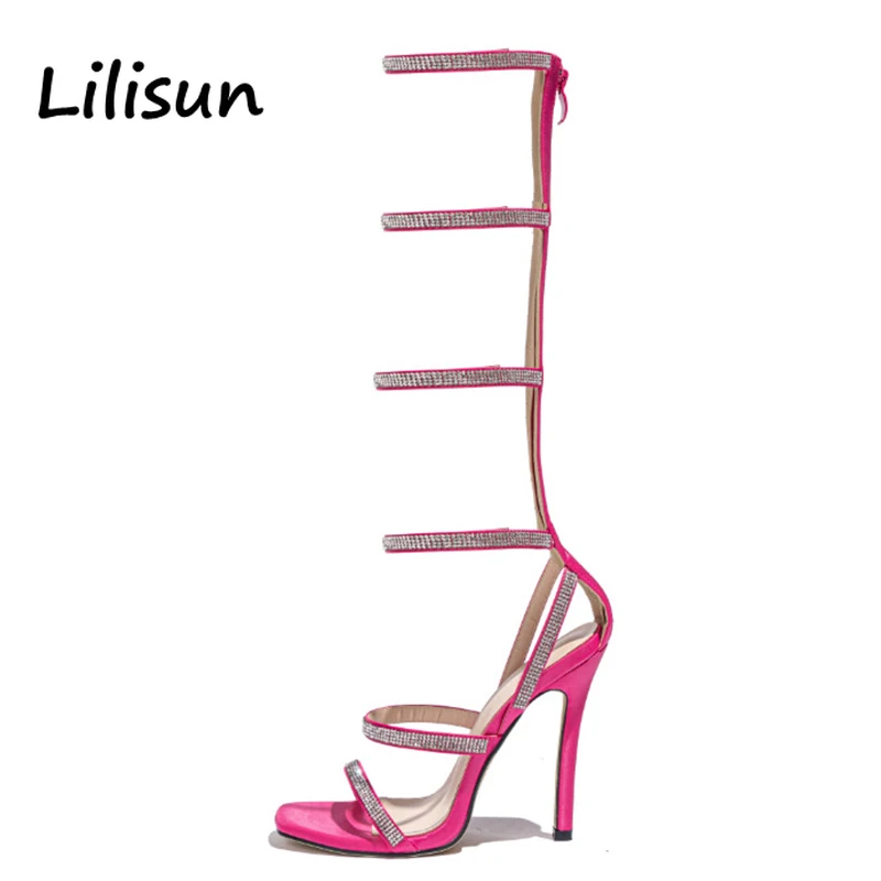 Gladiator Sandals Women High Heels Pumps Crystal Wrapped Band Luxury Ladies Dress Shoes Sapatos Femininos Sandale Femme Big Size
Gladiator Sandals Women High Heels Pumps Crystal Wrapped Band Luxury Ladies Dress Shoes Sapatos Femininos Sandale Femme Big Size