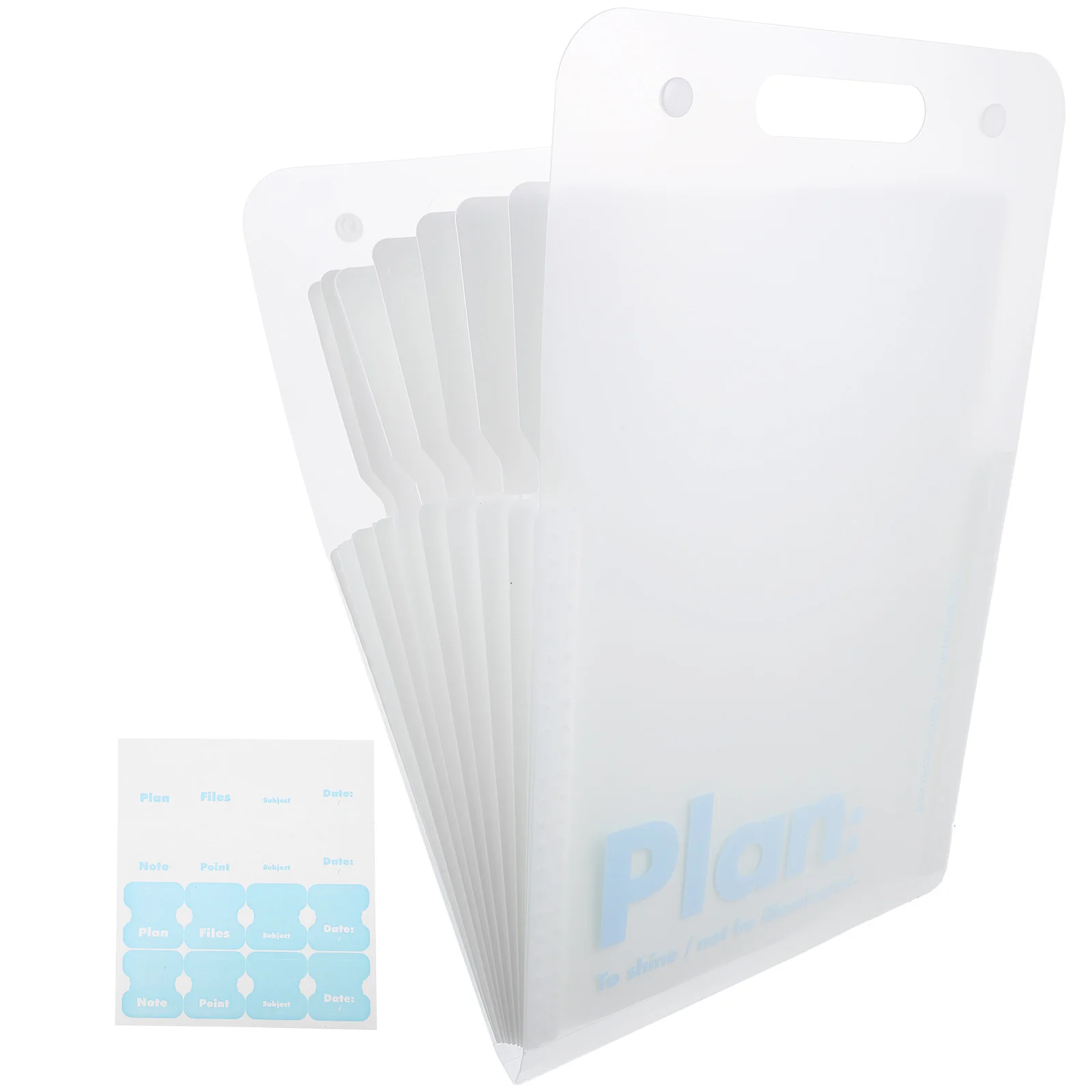 

Expanding File Folders Binder Tabs Pockets Accordion Organizers Holder Plastic Pp Small
