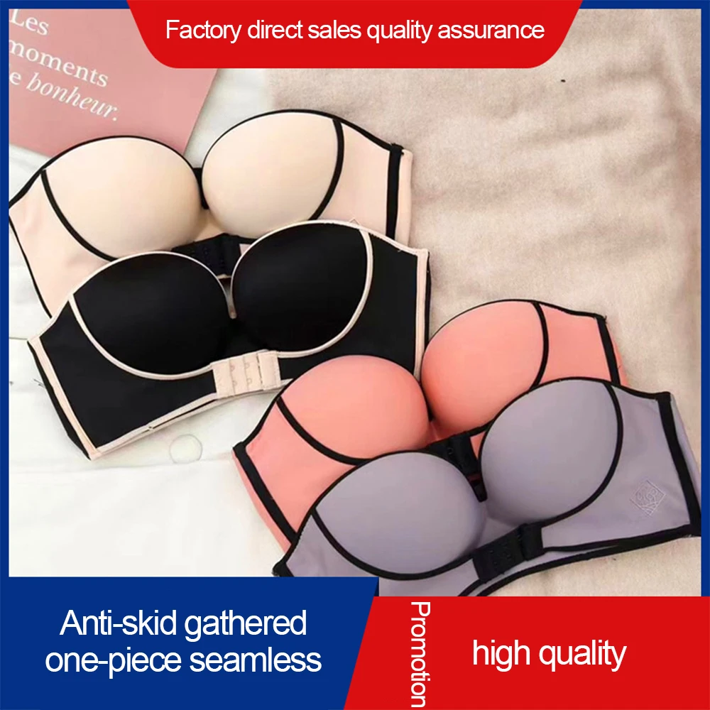 Strapless Bra Invisible Underwear For Women Open Back Push Up Bras Sexy Wireless Wedding Brassiere Anti-Slip Front Buckle Bra
Strapless Bra Invisible Underwear For Women Open Back Push Up Bras Sexy Wireless Wedding Brassiere Anti-Slip Front Buckle Bra