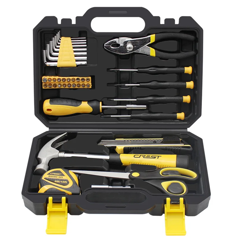 40Pcs Household Tool Set Auto Repair Mixed Tool Combination Package Hand Tool Kit with Plastic Tool box ,screwdriver, hammer
40Pcs Household Tool Set Auto Repair Mixed Tool Combination Package Hand Tool Kit with Plastic Tool box ,screwdriver, hammer