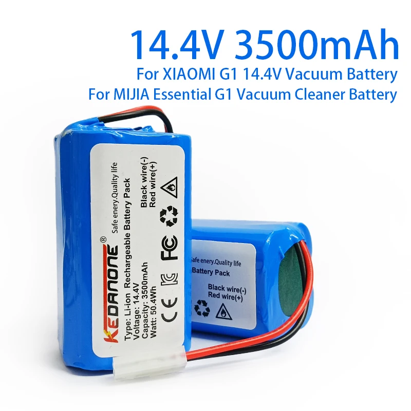 New 4S1P 14.4V 3500mAh Li-ion Battery Pack,For XIAOMI MIJIA Mi Robot Vacuum-Mop Essential G1 MJSTG1, SKV4136GL H18650CH R30 R35
New 4S1P 14.4V 3500mAh Li-ion Battery Pack,For XIAOMI MIJIA Mi Robot Vacuum-Mop Essential G1 MJSTG1, SKV4136GL H18650CH R30 R35