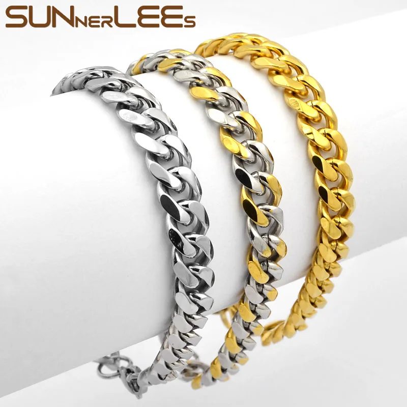 Браслет SUNNERLEES из нержавеющей стали, Ювелирное Украшение 9 мм, серебристая позолоченная цепочка, подарок для мужчин и женщин SC30 B
Браслет SUNNERLEES из нержавеющей стали, Ювелирное Украшение 9 мм, серебристая позолоченная цепочка, подарок для мужчин и женщин SC30 B