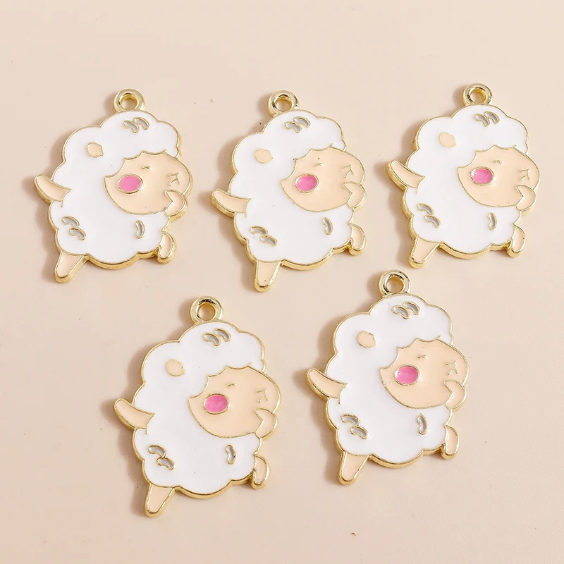 10pcs 20x26mm Cartoon Sheep Charms for Jewelry Making Cute Enamel Animal Pendants Charms for DIY Necklaces Earrings Crafts Gifts
10pcs 20x26mm Cartoon Sheep Charms for Jewelry Making Cute Enamel Animal Pendants Charms for DIY Necklaces Earrings Crafts Gifts