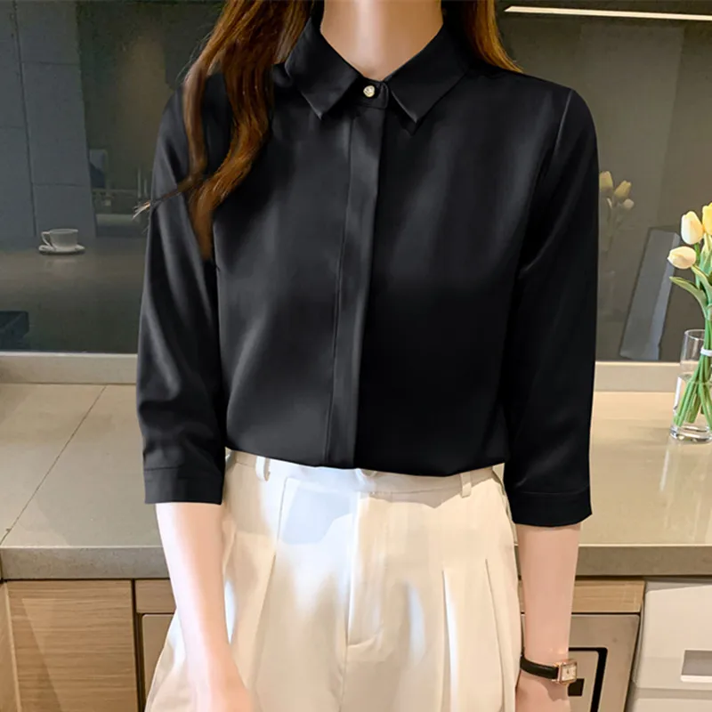 8 Color Fashion White Chiffon Shirts Woman Summer Casual Blouse For Women Elegant Black Office Top Female QJY6
8 Color Fashion White Chiffon Shirts Woman Summer Casual Blouse For Women Elegant Black Office Top Female QJY6
