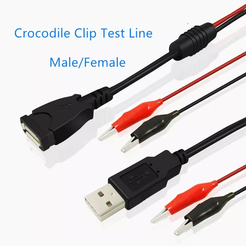 2PCS/Set Alligator Clips Crocodile Wire Male/female To USB Tester Detector DC Voltage Meter Ammeter Capacity Power Meter Monitor
2PCS/Set Alligator Clips Crocodile Wire Male/female To USB Tester Detector DC Voltage Meter Ammeter Capacity Power Meter Monitor