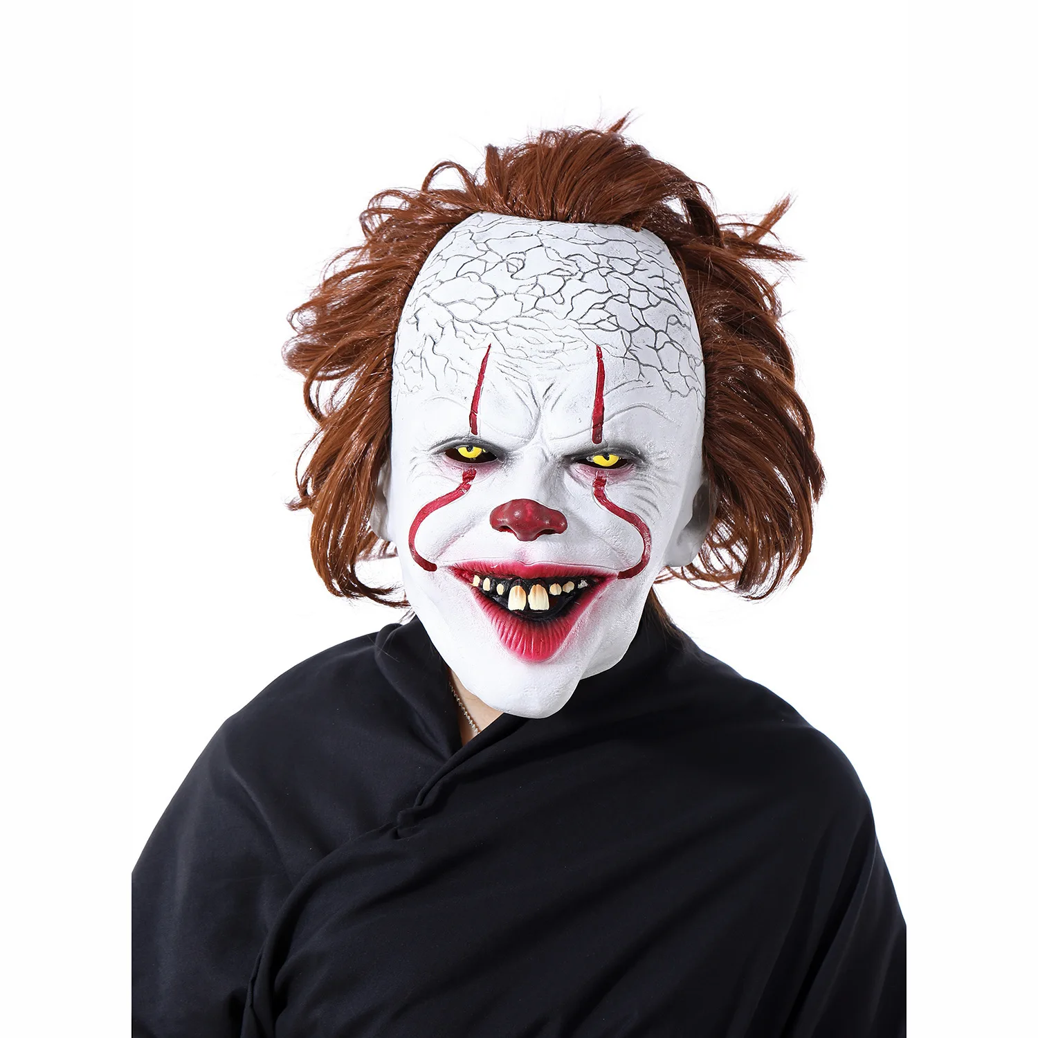 Joker Crazy Creepy Scary Halloween Clown Mask - Sinister Smile Red Hair Latex Killer Movie Cosplay Props Adult Latex Full Head
Joker Crazy Creepy Scary Halloween Clown Mask - Sinister Smile Red Hair Latex Killer Movie Cosplay Props Adult Latex Full Head