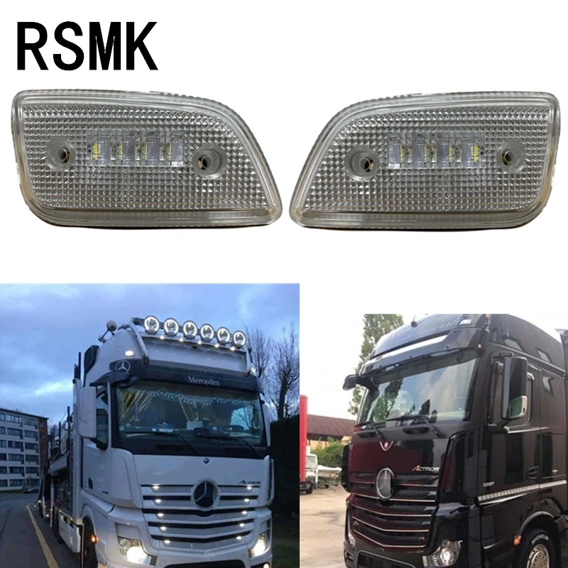 1 пара 24 В желтая Светодиодная лампа на солнцезащитный козырек для Mercedes Benz truck MP4 MP5