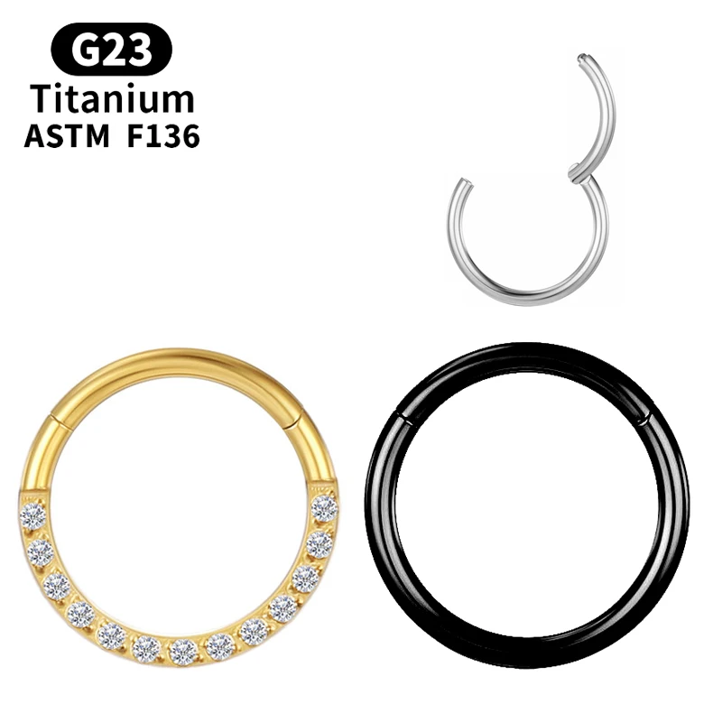 F136 Titanium nose hoop ring Piercing Cartilage septum clicker Body Earrings sexy Jewelry ear cuff Tragus Helix Hinge segment
F136 Titanium nose hoop ring Piercing Cartilage septum clicker Body Earrings sexy Jewelry ear cuff Tragus Helix Hinge segment
