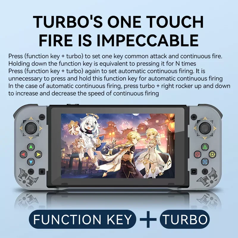 Bluetooth- 5.0 Game Controller 6-axis Gyroscope Mobile Controller Dual Vibration Motor for PUBG Mobile for IOS Android
Bluetooth- 5.0 Game Controller 6-axis Gyroscope Mobile Controller Dual Vibration Motor for PUBG Mobile for IOS Android