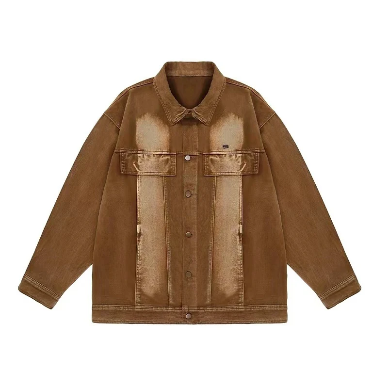 Vintage Tie Dye Gradient Women's Short Denim Jacket Loose Casual Spring Autumn Black Brown Green Long Sleeve Female Outerwear
Vintage Tie Dye Gradient Women's Short Denim Jacket Loose Casual Spring Autumn Black Brown Green Long Sleeve Female Outerwear