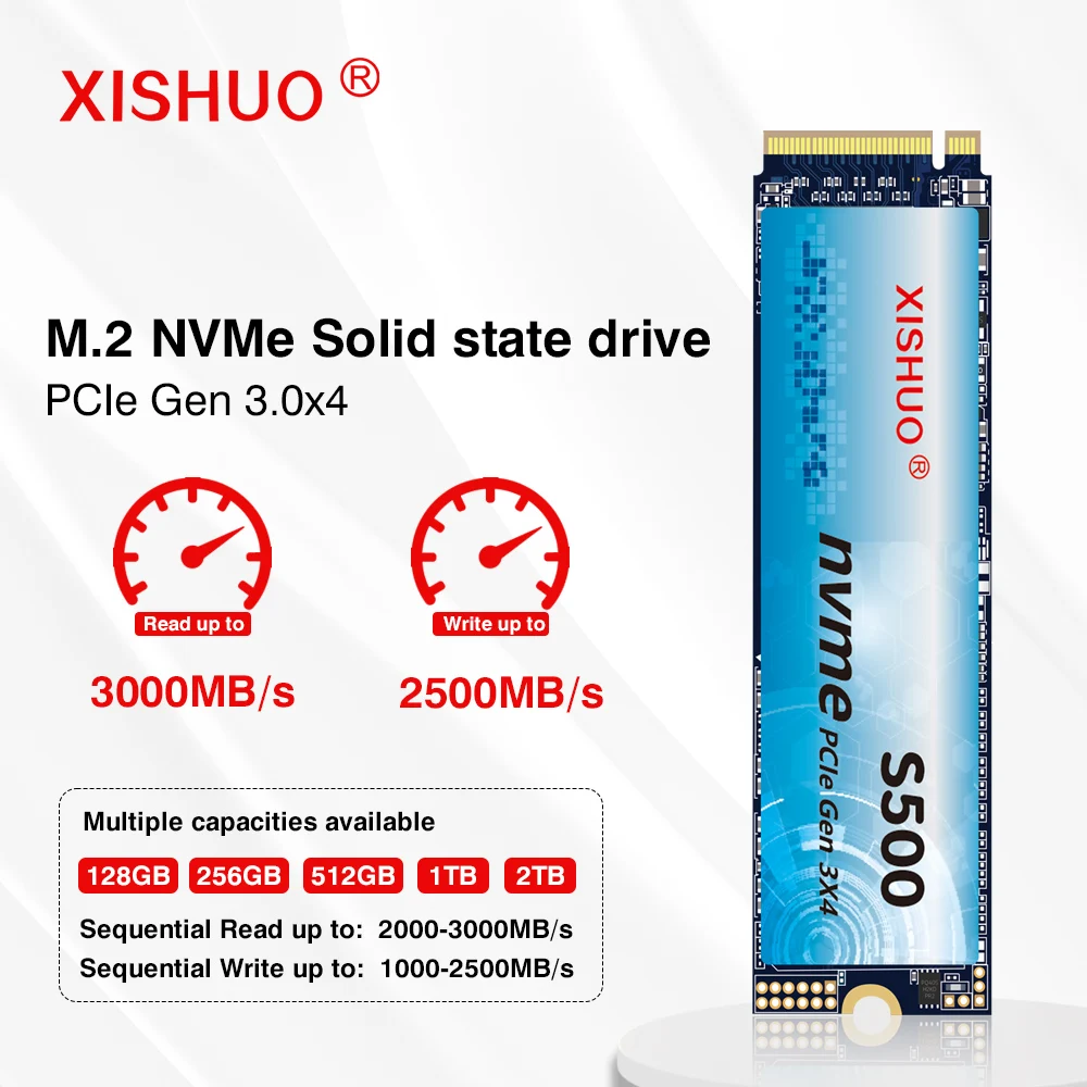 XISHUO m2 Ssd PCIe3.0x4 Nvme 128GB 256GB SSD 2280mm 512GB M Key 1TB Hdd Internal Drive For Desktop Laptop PS5
XISHUO m2 Ssd PCIe3.0x4 Nvme 128GB 256GB SSD 2280mm 512GB M Key 1TB Hdd Internal Drive For Desktop Laptop PS5