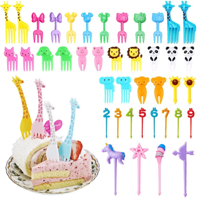 Cartoon Fruit Fork Cute Animal Bento Box Decorative Fork Cake Dessert Fork Mini Children Food Supplement Tools
Cartoon Fruit Fork Cute Animal Bento Box Decorative Fork Cake Dessert Fork Mini Children Food Supplement Tools