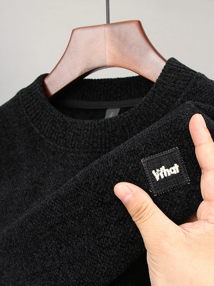 Spring and Autumn High Quality Warm Men's Round Neck Pullover Casual Chenille Sweater Trendy Patch Design Long Sleeve Top M-4XL
Spring and Autumn High Quality Warm Men's Round Neck Pullover Casual Chenille Sweater Trendy Patch Design Long Sleeve Top M-4XL