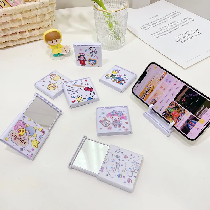 Kawaii Sanrioed подставка для телефона Cinnamoroll MyMelody Kuromi Kitty туалетное зеркало портативный складной ленивый стенд косметические инструменты подарки для девочек
Kawaii Sanrioed подставка для телефона Cinnamoroll MyMelody Kuromi Kitty туалетное зеркало портативный складной ленивый стенд косметические инструменты подарки для девочек
