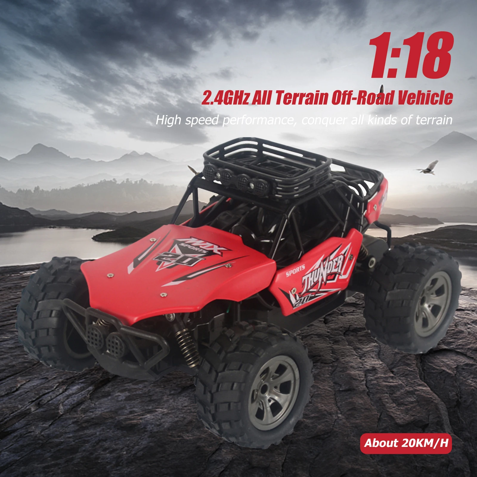 1/18 Scale RC Cars 2WD High Speed 20 Km/h Remote Control Car All Terrains Electric Toy Off Road RC Vehicle Truck for Kids Gifts
1/18 Scale RC Cars 2WD High Speed 20 Km/h Remote Control Car All Terrains Electric Toy Off Road RC Vehicle Truck for Kids Gifts